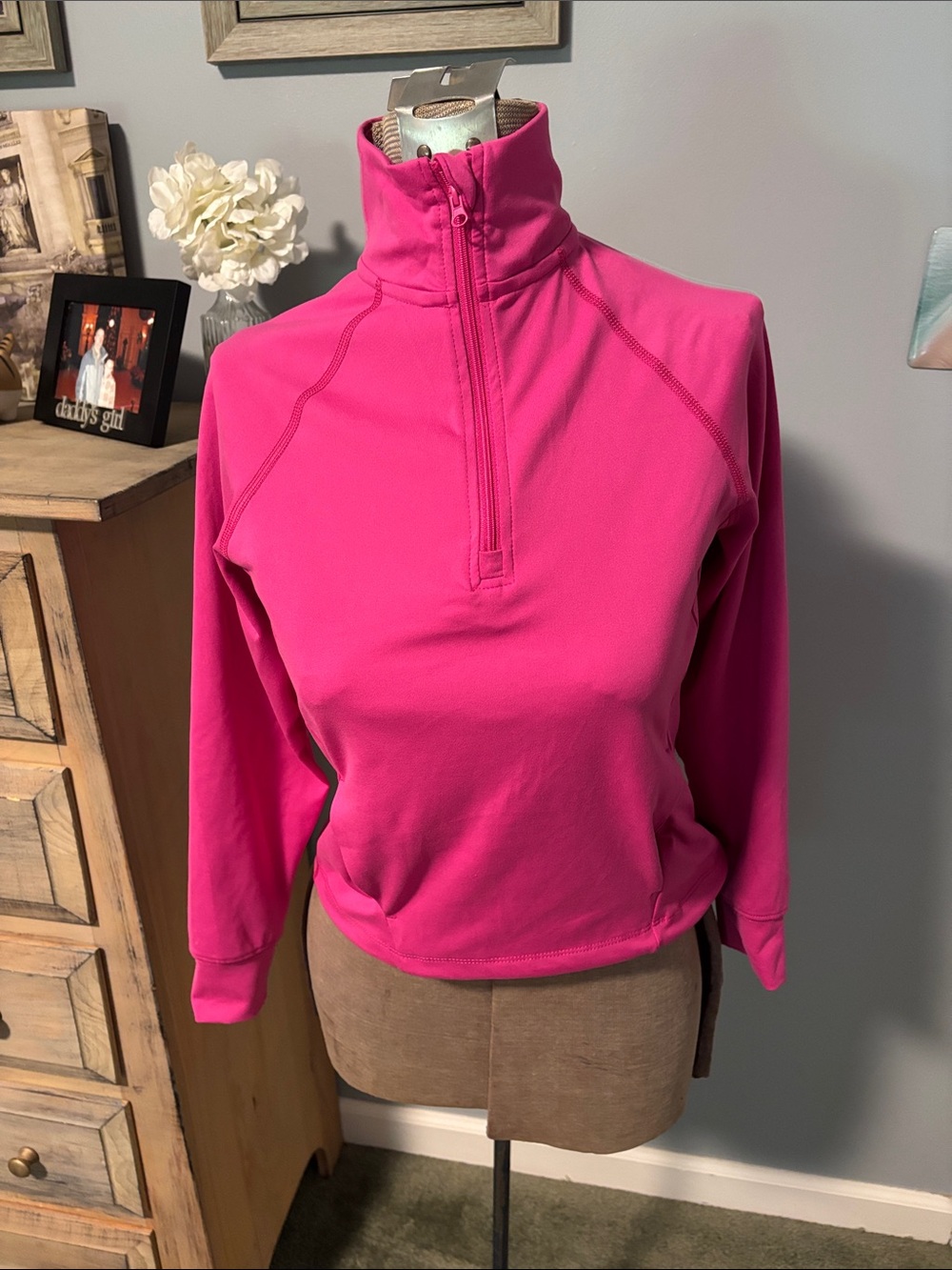 Yogalicious Hot Pink Lux Chaser Half-Zip Pullover Sweatshirt